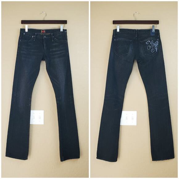 Goldsign Envy Low Rise Black Denim Jeans - Picture 2 of 9